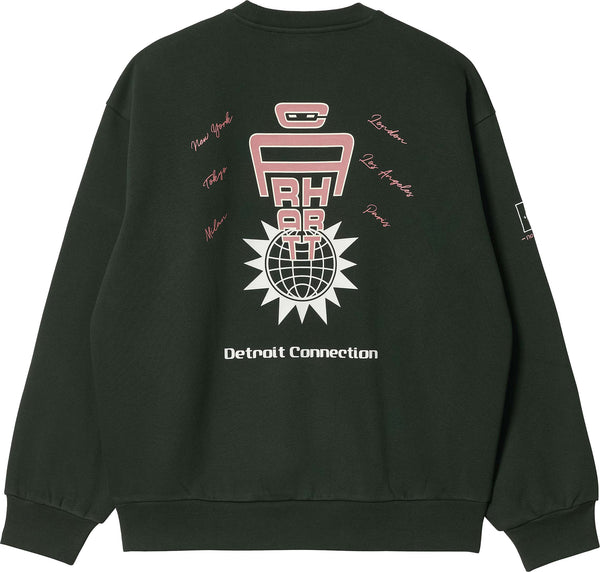 Carhartt WIP felpa Connect Sweat darkcedar