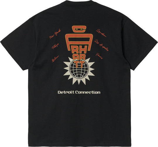  Carhartt Wip T-shirt Ss Connect Black Uomo Nero