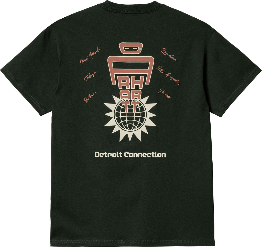  Carhartt Wip T-shirt Ss Connect Dark Cedar Verde Uomo - 1