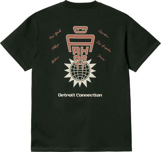  Carhartt Wip T-shirt Ss Connect Dark Cedar Uomo Verde