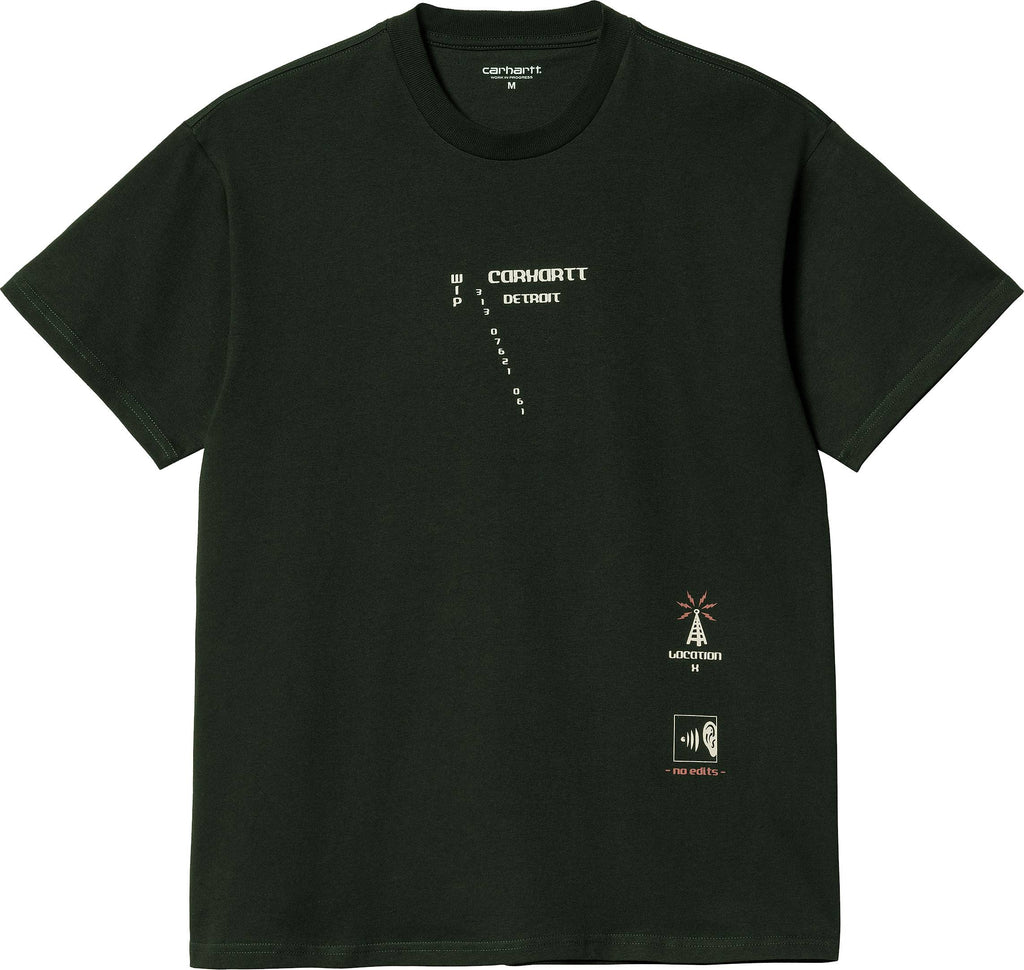  Carhartt Wip T-shirt Ss Connect Dark Cedar Verde Uomo - 2