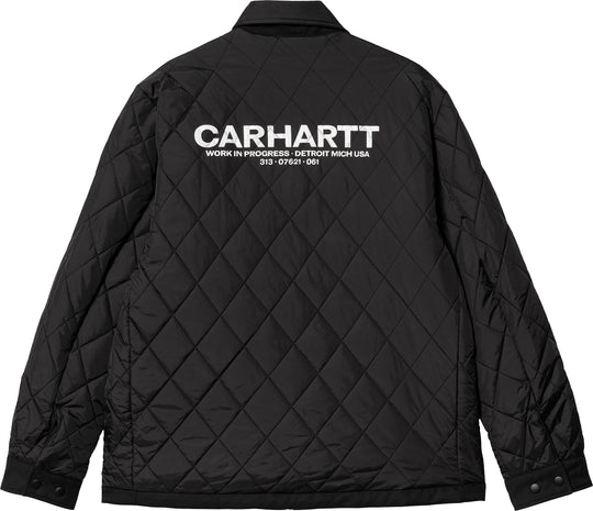  Carhartt Wip Giacca Reversibile Madera Jacket Black White Uomo Nero