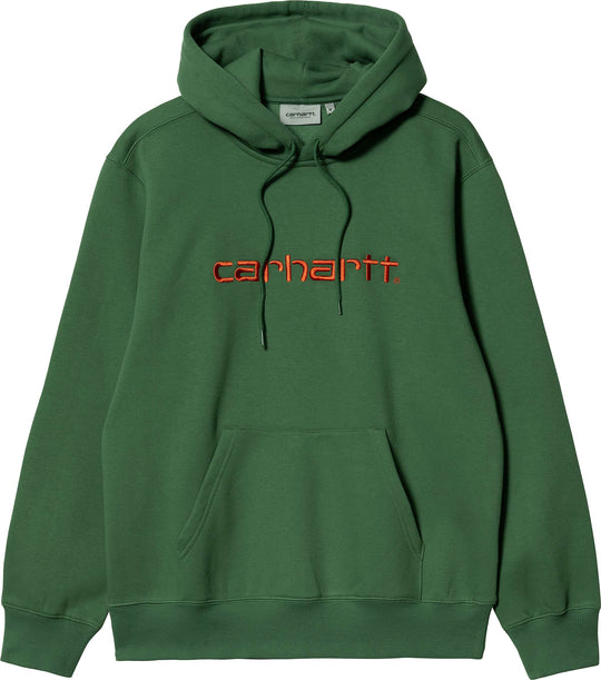  Carhartt Wip Felpa Hooded Sweat Bonsai Brick Uomo Verde