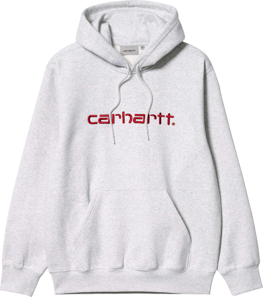  Carhartt Wip Felpa Hooded Sweat Ash Heather Rocket Uomo Grigio