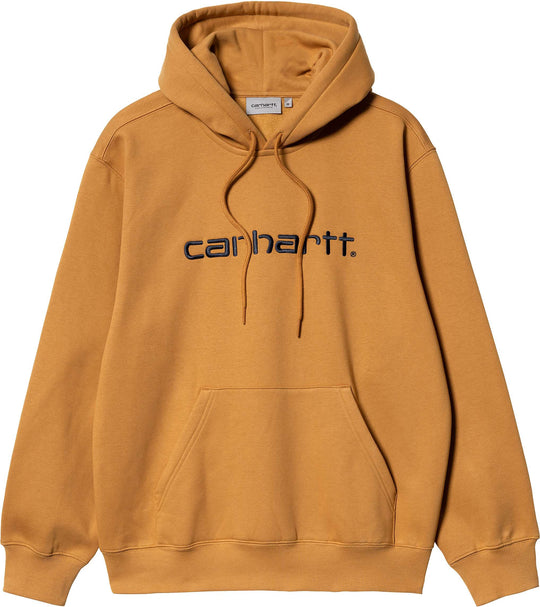  Carhartt Wip Felpa Hooded Sweat Ochre Dark Navy Uomo Giallo