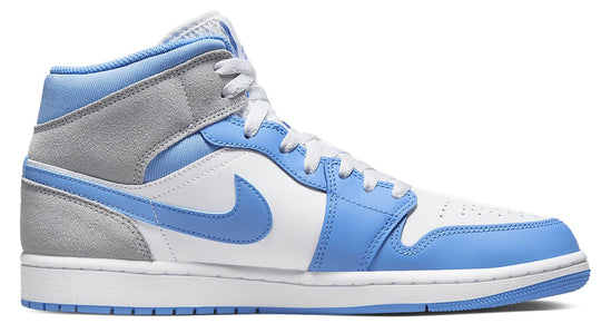  Jordan 1 Mid University Blue Grey Uomo Celeste