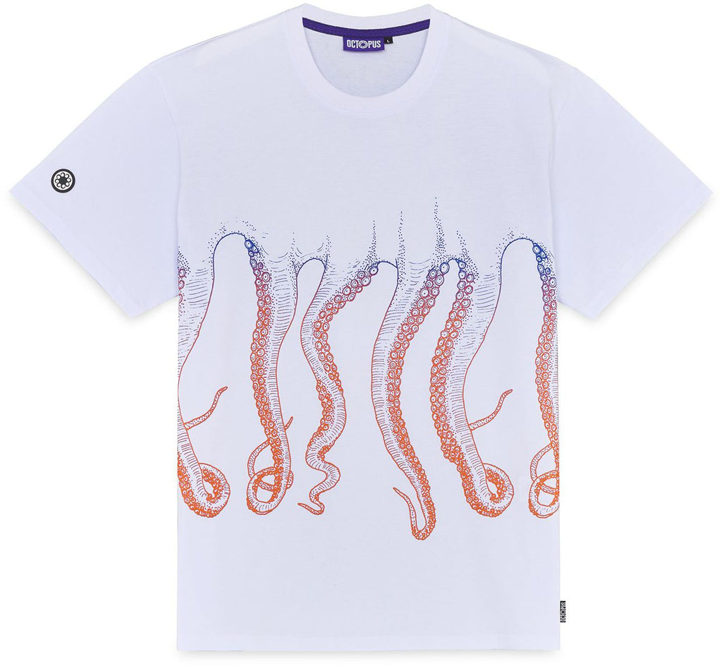  Octopus T-shirt Gradient Tee White Bianco Uomo - 1