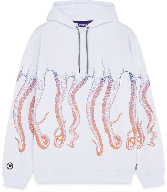  Octopus Felpa Gradient Hoodie White Uomo Bianco