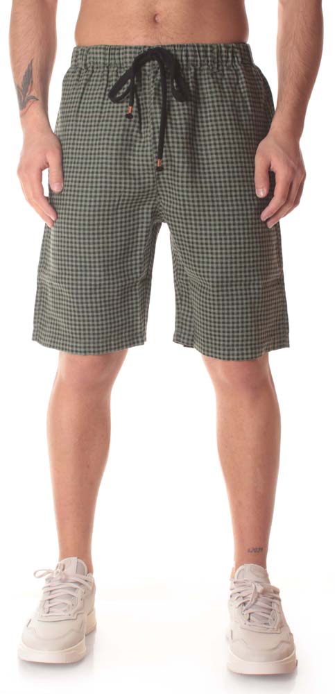  Bottega Chilometri Zero Madson Short Barletta Verde Uomo Fantasia