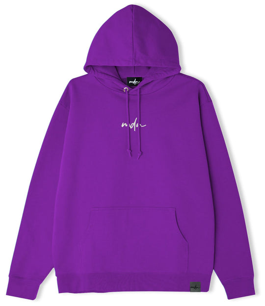  Mdn Felpa Hoodie Basic Logo Violet Uomo Viola