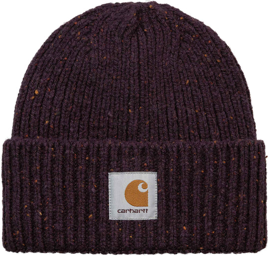  Carhartt Wip Cuffia Anglistic Beanie Speckled Dark Plum Special_unisex Viola