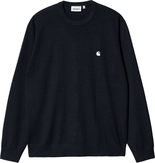  Carhartt Wip Maglione Madison Sweater Dark Navy Wax Uomo Blue