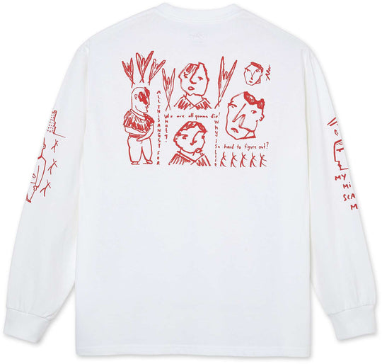  Polar Skate Co. T-shirt Seen Better Days Ls White Uomo Bianco