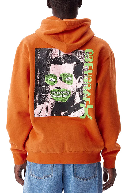  Obey Felpa Grafx Premium Hood Fleece Orange Oxide Uomo Arancione
