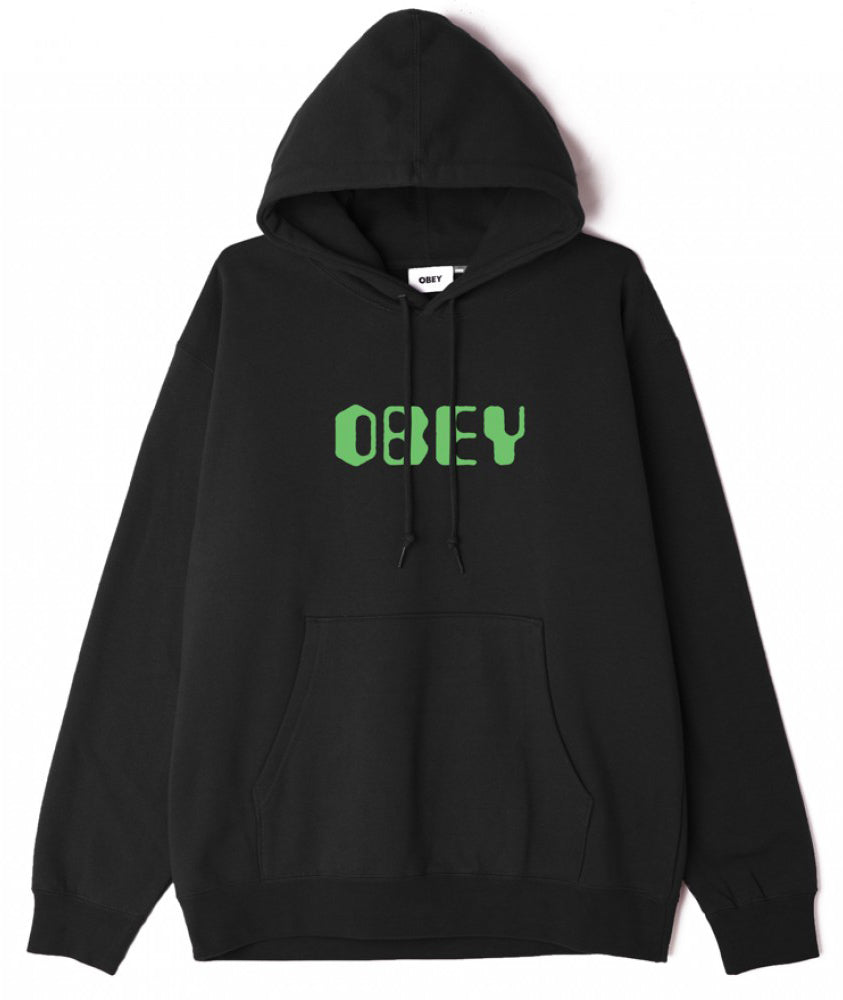  Obey Felpa Grafx Premium Hood Fleece Black Nero Uomo - 2
