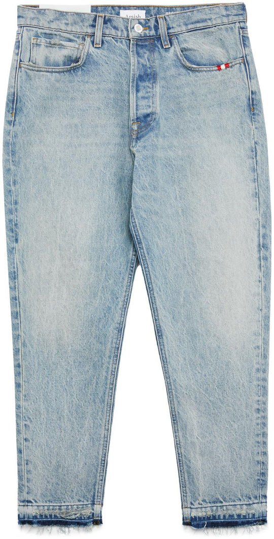  Amish Jeans Jeremiah Recycled Denim Stand Stone Uomo Blue