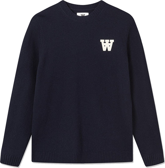  Wood Wood Maglione Kevin Lambswool Jumper Navy Uomo Blue