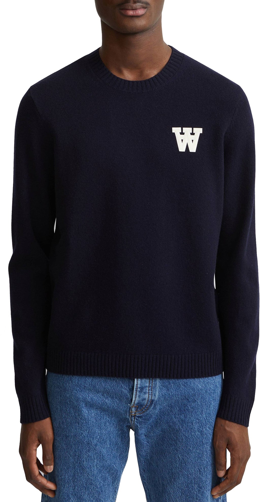  Wood Wood Maglione Kevin Lambswool Jumper Navy Blue Uomo - 4