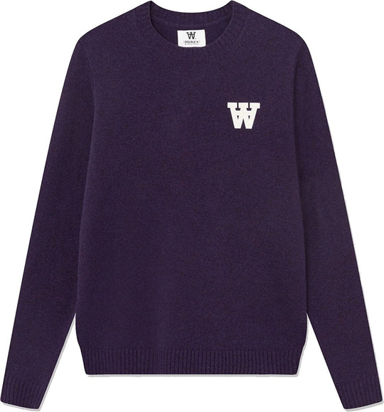  Wood Wood Maglione Kevin Lambswool Jumper Aubergine Uomo Viola