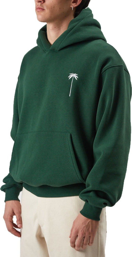  The Silted Company Felpa Palm Hoodie Bottle Green Uomo Verde