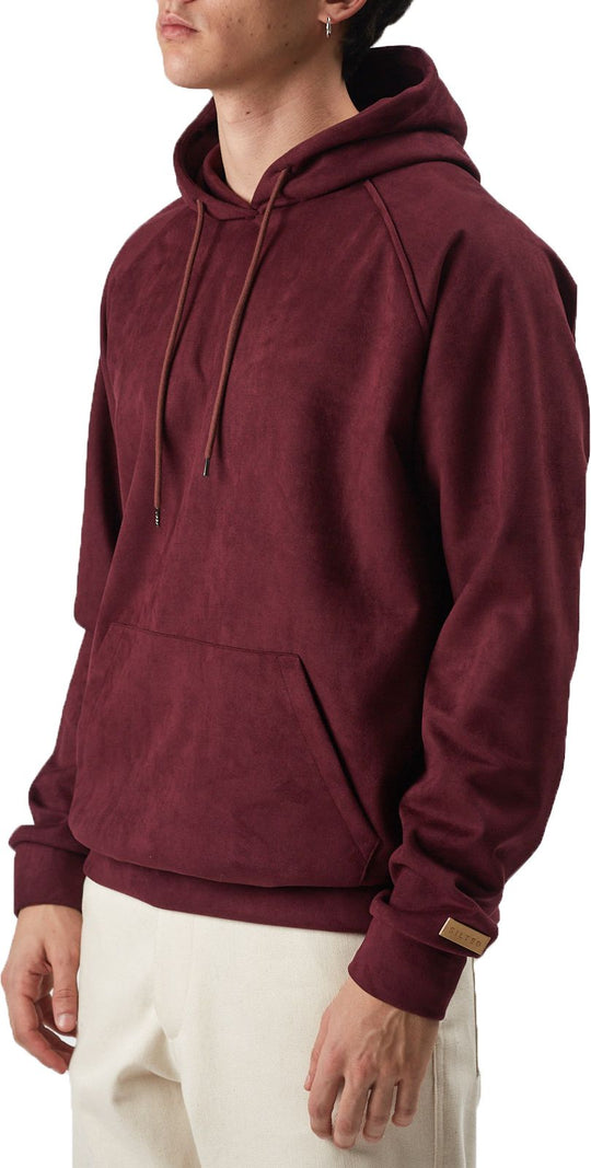  The Silted Company Felpa Premium Hoodie Eco Suede Bordeaux Uomo