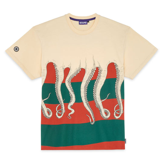  Octopus T-shirt Freddy's Octopus Tee Cream Uomo Beige