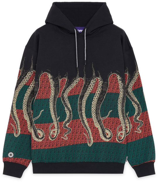  Octopus Felpa Freddy's Octopus Hoodie Black Uomo Nero