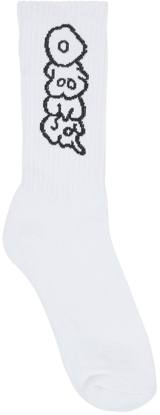  Obey Calze Brux Socks White Uomo Bianco