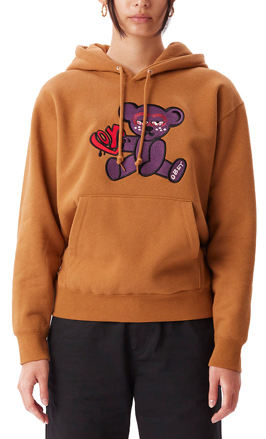 Obey felpa Mellow Teddy Hood Specialty Fleece brown sugar