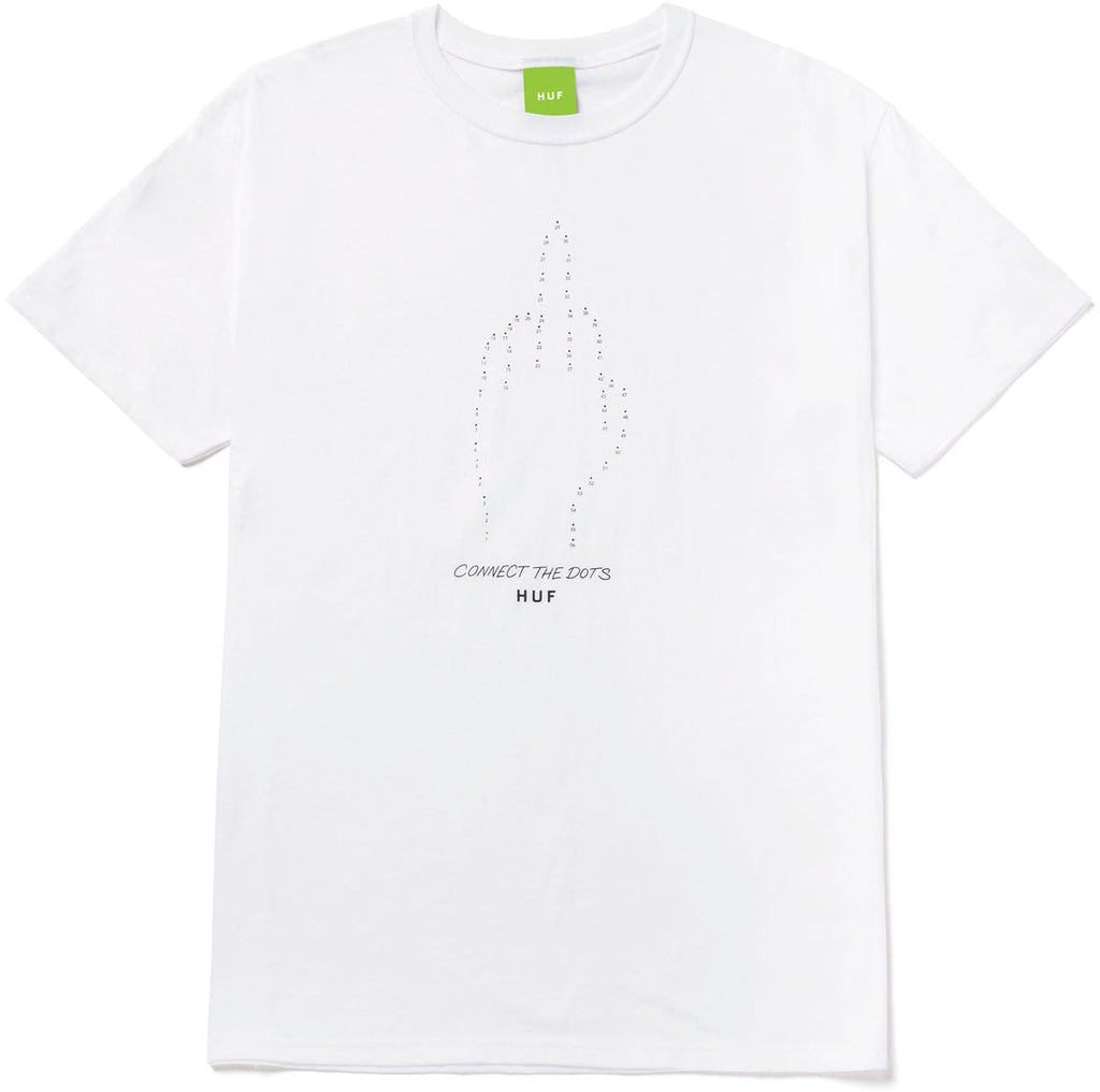  Huf T-shirt Connect Tee Dots S/s Tee White Bianco Uomo - 1