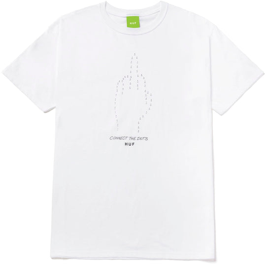  Huf T-shirt Connect Tee Dots S/s Tee White Uomo Bianco