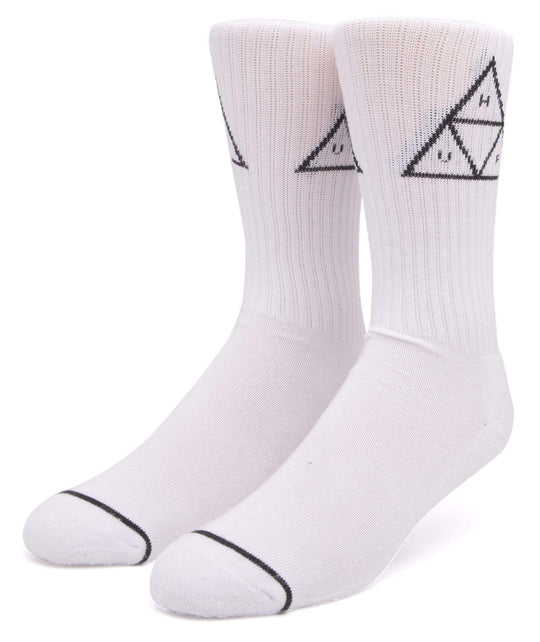  Huf Calze Essential Tt Crew Sock White Uomo Bianco