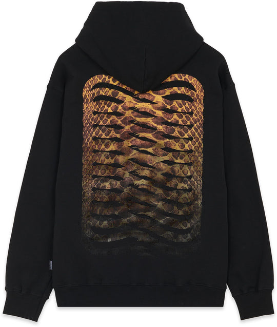  Propaganda Felpa Ribs Skin Hoodie Black Uomo Nero