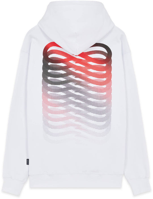  Propaganda Felpa Ribs Hoodie White Uomo Bianco