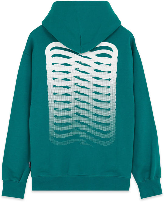  Propaganda Felpa Ribs Hoodie Petrol Uomo Verde