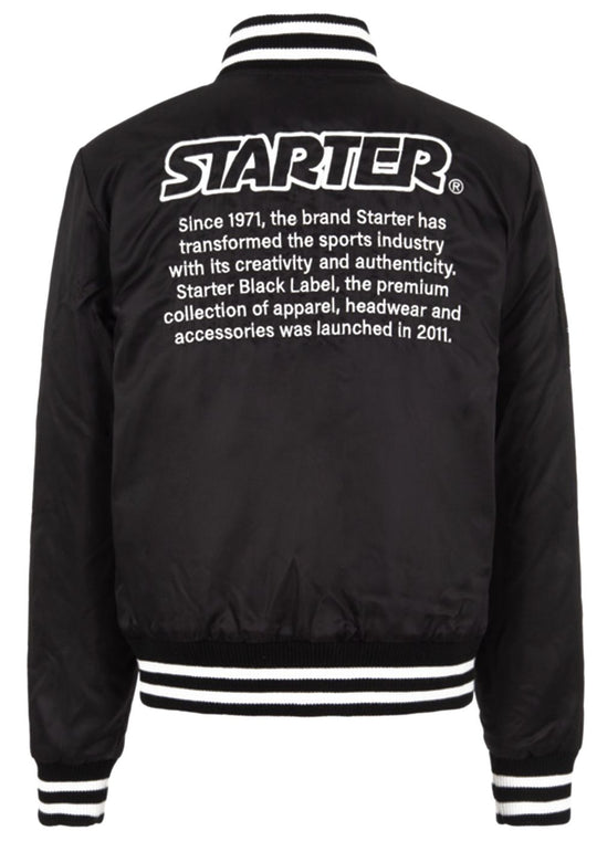  Starter Giacca Varsity Jacekt Nylon Nero Uomo