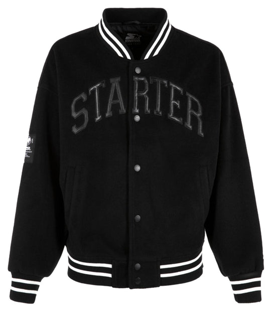  Starter Giacca Varsity Jacket Panno Nero Uomo