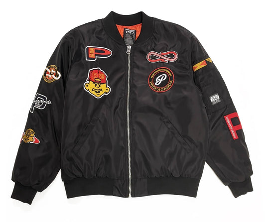  Propaganda Giacca Bomber Baseball Nero Uomo