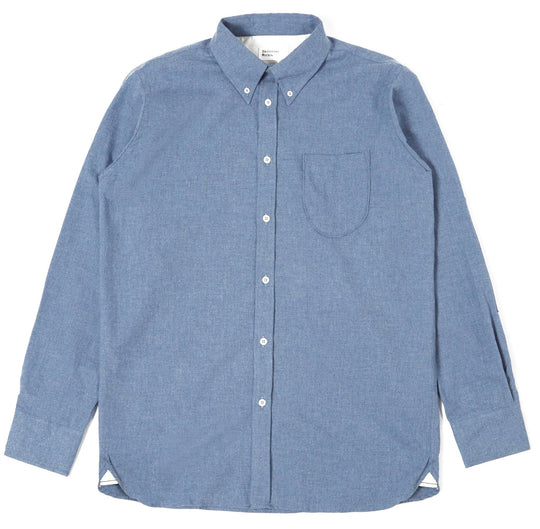 Universal Works Camicia Daybrook Shirt Blue Uomo