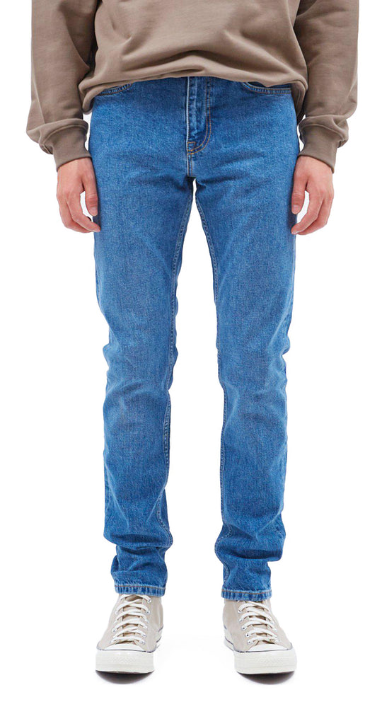  Dr. Denim Jeans Clark Cobble Mid Retro Uomo Blue