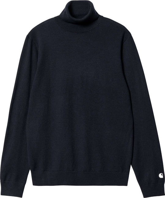 Carhartt Wip Maglione Madison Turtleneck Sweater Dark Navy Wax Uomo Blue