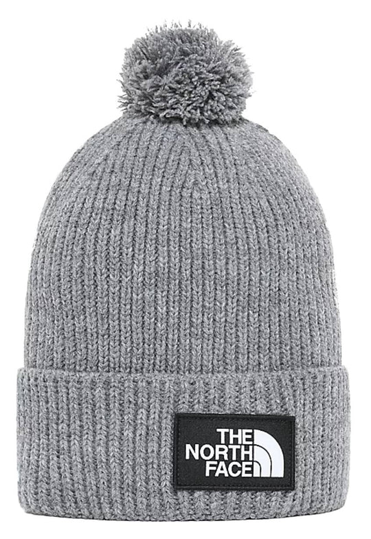  The North Face Cuffia Tnf Logo Box Pompon Medium Grey Heather Special_unisex Grigio