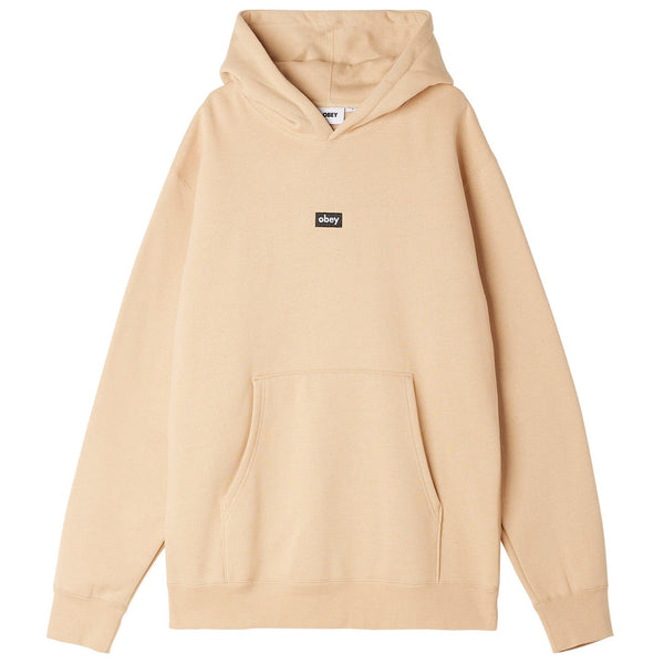 Obey felpa Lower Case Mini Box Hood Specialty Fleece oat milk