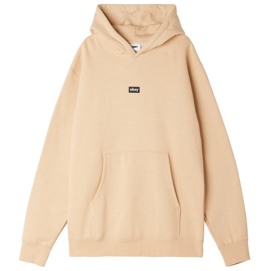  Obey Felpa Lower Case Mini Box Hood Specialty Fleece Oat Milk Uomo Beige