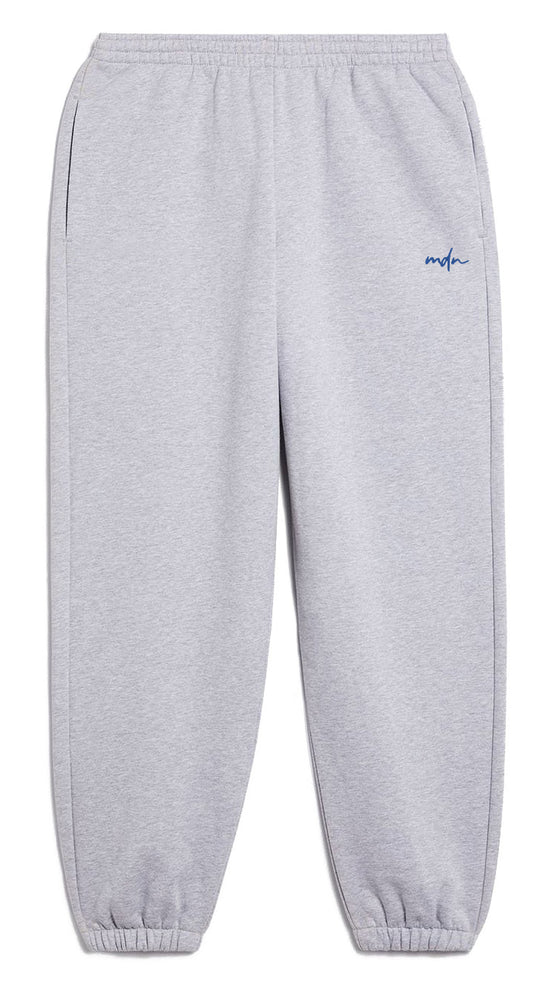  Mdn Pantaloni Embroidered Logo Sweatpant Grey Blue Uomo Grigio