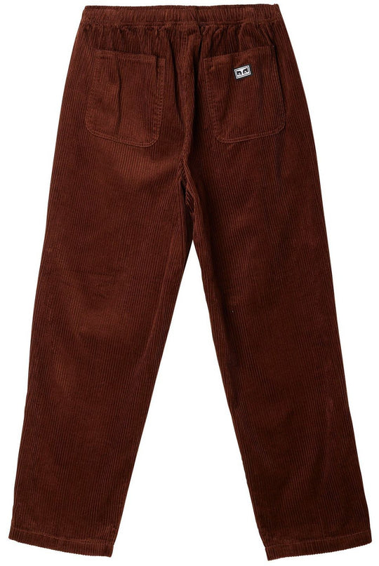 Obey Pantaloni Easy Cord Pant Sepia Uomo Bordeaux
