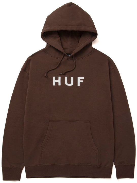  Huf Felpa Essentials Og Logo P/o Hoodie Chocolate Uomo Marrone