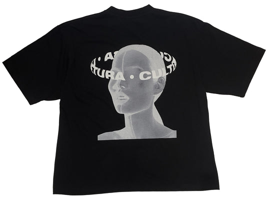  Cultura T-shirt Face Tee Black Uomo Nero