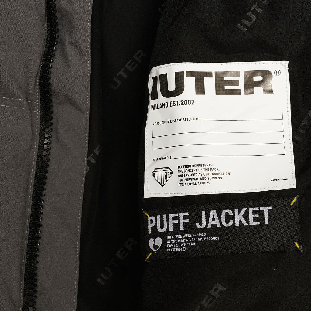  Iuter Giacca Puff Jacket Dark Grey Grigio Uomo - 4