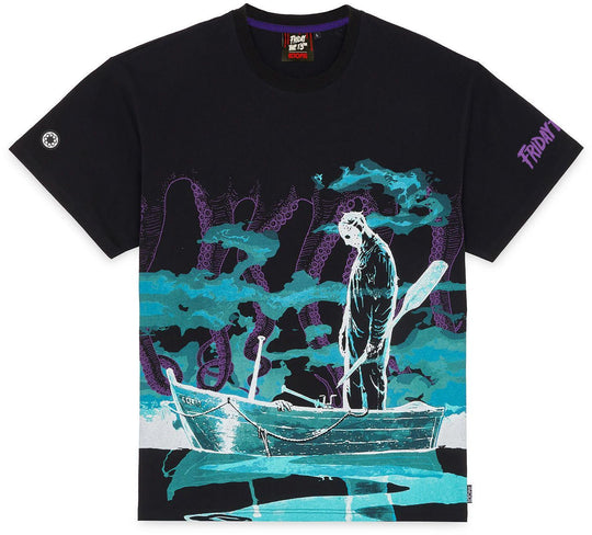  Octopus T-shirt Jason Octopus River Tee Black Uomo Nero